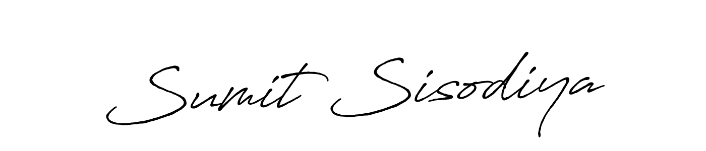 How to make Sumit Sisodiya name signature. Use Antro_Vectra_Bolder style for creating short signs online. This is the latest handwritten sign. Sumit Sisodiya signature style 7 images and pictures png