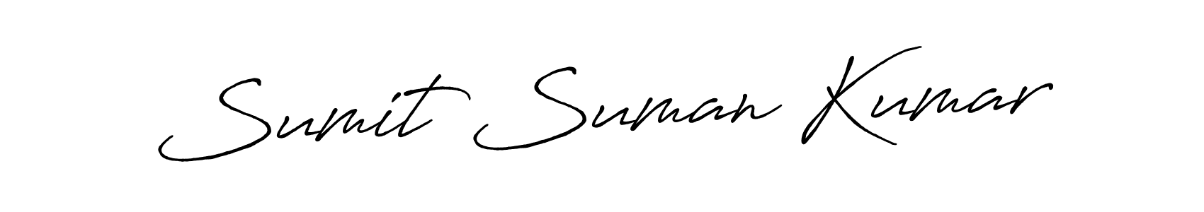 Design your own signature with our free online signature maker. With this signature software, you can create a handwritten (Antro_Vectra_Bolder) signature for name Sumit Suman Kumar. Sumit Suman Kumar signature style 7 images and pictures png