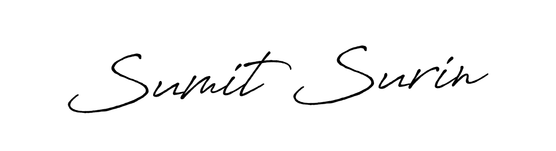 Make a beautiful signature design for name Sumit Surin. With this signature (Antro_Vectra_Bolder) style, you can create a handwritten signature for free. Sumit Surin signature style 7 images and pictures png