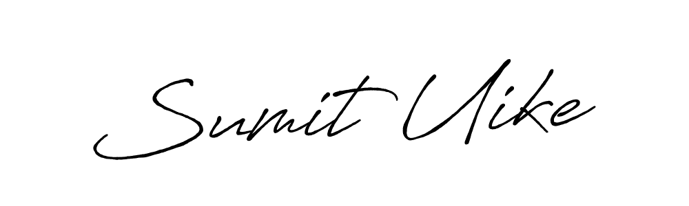 How to make Sumit Uike name signature. Use Antro_Vectra_Bolder style for creating short signs online. This is the latest handwritten sign. Sumit Uike signature style 7 images and pictures png