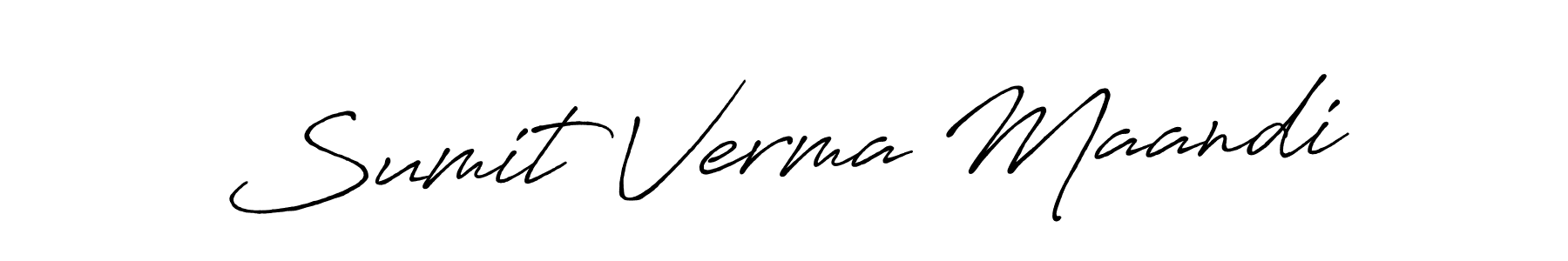 Make a beautiful signature design for name Sumit Verma Maandi. With this signature (Antro_Vectra_Bolder) style, you can create a handwritten signature for free. Sumit Verma Maandi signature style 7 images and pictures png