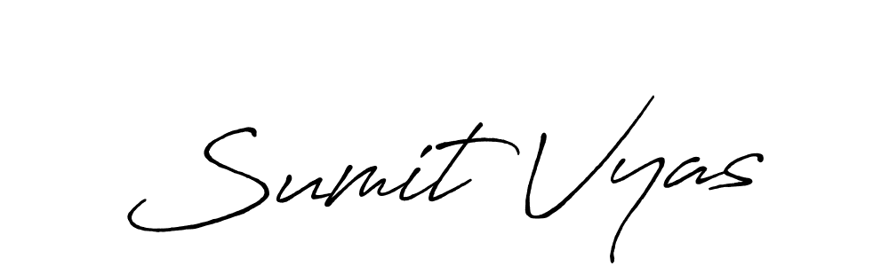 How to make Sumit Vyas name signature. Use Antro_Vectra_Bolder style for creating short signs online. This is the latest handwritten sign. Sumit Vyas signature style 7 images and pictures png