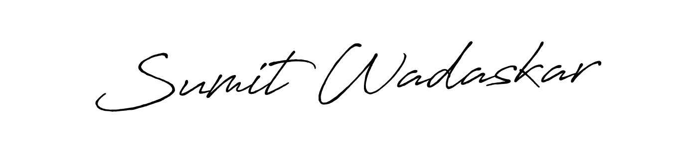 Design your own signature with our free online signature maker. With this signature software, you can create a handwritten (Antro_Vectra_Bolder) signature for name Sumit Wadaskar. Sumit Wadaskar signature style 7 images and pictures png