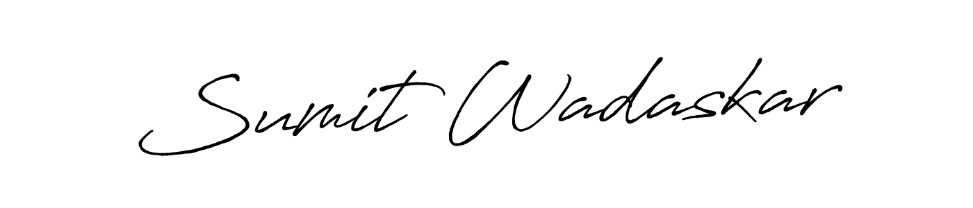 Design your own signature with our free online signature maker. With this signature software, you can create a handwritten (Antro_Vectra_Bolder) signature for name Sumit Wadaskar. Sumit Wadaskar signature style 7 images and pictures png