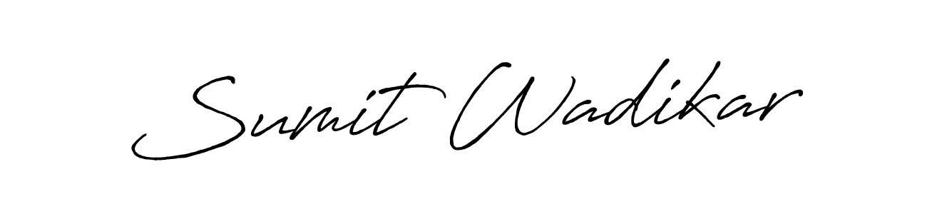 Also we have Sumit Wadikar name is the best signature style. Create professional handwritten signature collection using Antro_Vectra_Bolder autograph style. Sumit Wadikar signature style 7 images and pictures png