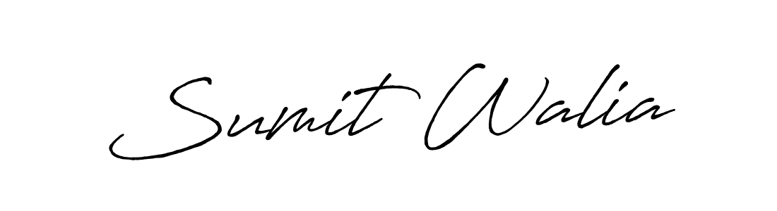 How to make Sumit Walia name signature. Use Antro_Vectra_Bolder style for creating short signs online. This is the latest handwritten sign. Sumit Walia signature style 7 images and pictures png