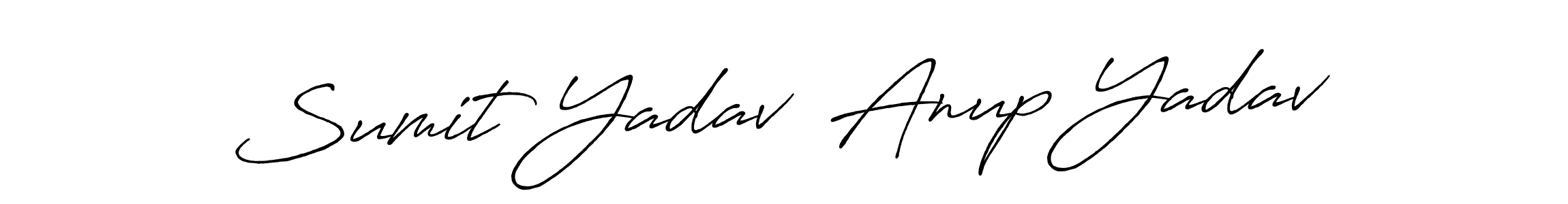 It looks lik you need a new signature style for name Sumit Yadav  Anup Yadav. Design unique handwritten (Antro_Vectra_Bolder) signature with our free signature maker in just a few clicks. Sumit Yadav  Anup Yadav signature style 7 images and pictures png