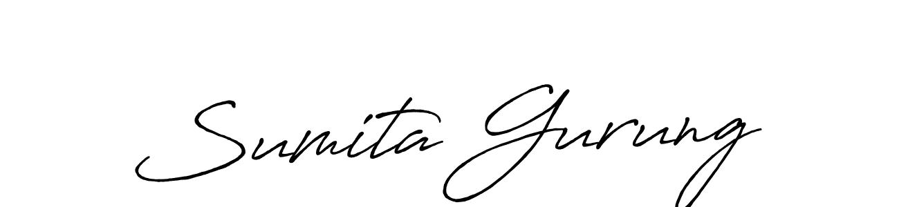 Also we have Sumita Gurung name is the best signature style. Create professional handwritten signature collection using Antro_Vectra_Bolder autograph style. Sumita Gurung signature style 7 images and pictures png