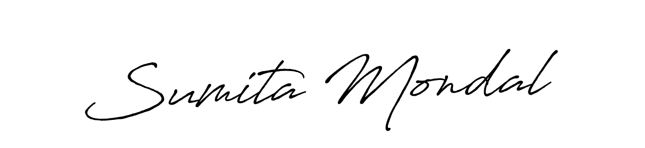 Make a beautiful signature design for name Sumita Mondal. With this signature (Antro_Vectra_Bolder) style, you can create a handwritten signature for free. Sumita Mondal signature style 7 images and pictures png