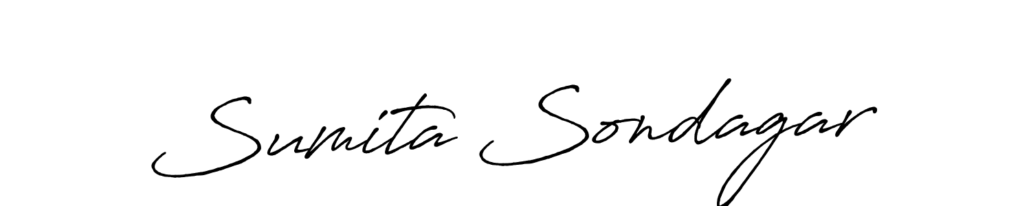 How to make Sumita Sondagar signature? Antro_Vectra_Bolder is a professional autograph style. Create handwritten signature for Sumita Sondagar name. Sumita Sondagar signature style 7 images and pictures png