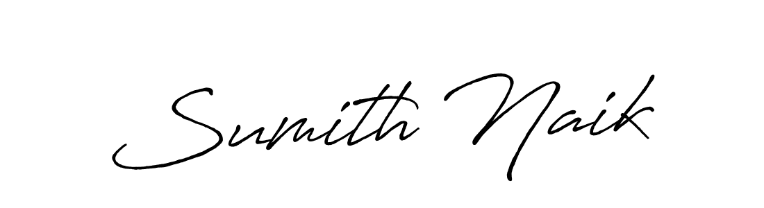 How to make Sumith Naik signature? Antro_Vectra_Bolder is a professional autograph style. Create handwritten signature for Sumith Naik name. Sumith Naik signature style 7 images and pictures png