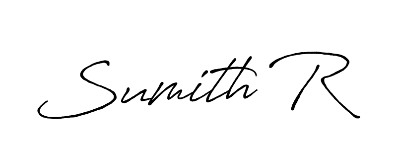 Use a signature maker to create a handwritten signature online. With this signature software, you can design (Antro_Vectra_Bolder) your own signature for name Sumith R. Sumith R signature style 7 images and pictures png