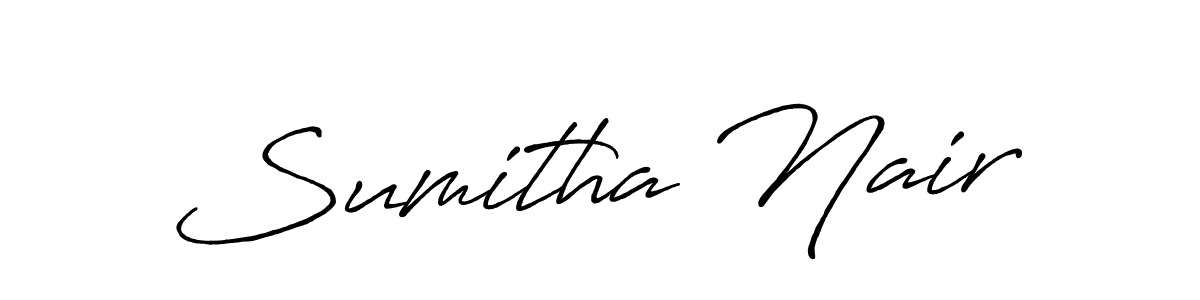 Also You can easily find your signature by using the search form. We will create Sumitha Nair name handwritten signature images for you free of cost using Antro_Vectra_Bolder sign style. Sumitha Nair signature style 7 images and pictures png