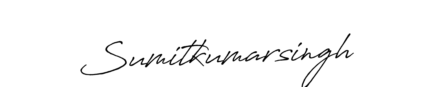 Make a beautiful signature design for name Sumitkumarsingh. With this signature (Antro_Vectra_Bolder) style, you can create a handwritten signature for free. Sumitkumarsingh signature style 7 images and pictures png