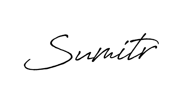 How to make Sumitr name signature. Use Antro_Vectra_Bolder style for creating short signs online. This is the latest handwritten sign. Sumitr signature style 7 images and pictures png