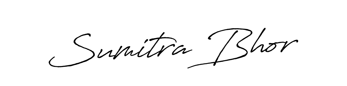 Create a beautiful signature design for name Sumitra Bhor. With this signature (Antro_Vectra_Bolder) fonts, you can make a handwritten signature for free. Sumitra Bhor signature style 7 images and pictures png