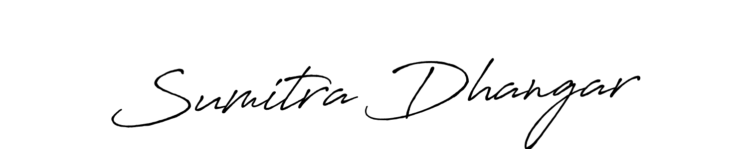 Create a beautiful signature design for name Sumitra Dhangar. With this signature (Antro_Vectra_Bolder) fonts, you can make a handwritten signature for free. Sumitra Dhangar signature style 7 images and pictures png