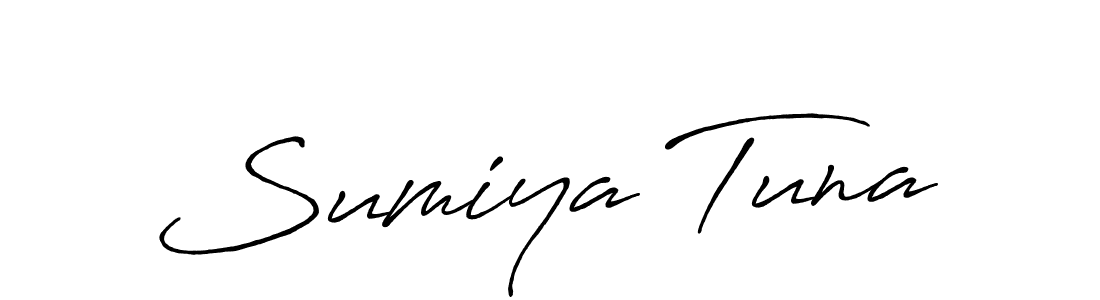 Make a beautiful signature design for name Sumiya Tuna. With this signature (Antro_Vectra_Bolder) style, you can create a handwritten signature for free. Sumiya Tuna signature style 7 images and pictures png