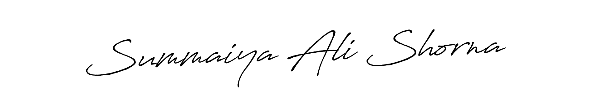 Summaiya Ali Shorna stylish signature style. Best Handwritten Sign (Antro_Vectra_Bolder) for my name. Handwritten Signature Collection Ideas for my name Summaiya Ali Shorna. Summaiya Ali Shorna signature style 7 images and pictures png