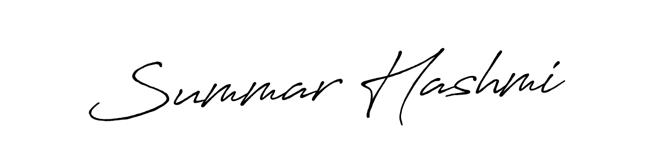 Summar Hashmi stylish signature style. Best Handwritten Sign (Antro_Vectra_Bolder) for my name. Handwritten Signature Collection Ideas for my name Summar Hashmi. Summar Hashmi signature style 7 images and pictures png