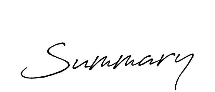 How to make Summary name signature. Use Antro_Vectra_Bolder style for creating short signs online. This is the latest handwritten sign. Summary signature style 7 images and pictures png