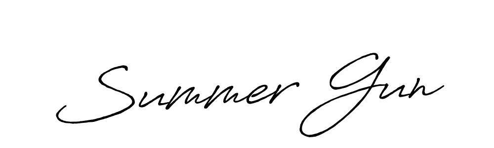 You should practise on your own different ways (Antro_Vectra_Bolder) to write your name (Summer Gun) in signature. don't let someone else do it for you. Summer Gun signature style 7 images and pictures png