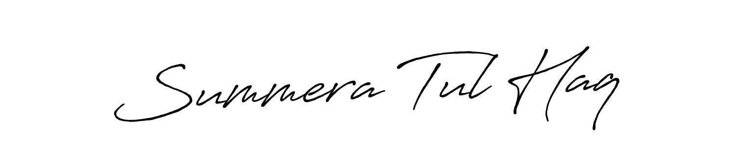 You should practise on your own different ways (Antro_Vectra_Bolder) to write your name (Summera Tul Haq) in signature. don't let someone else do it for you. Summera Tul Haq signature style 7 images and pictures png