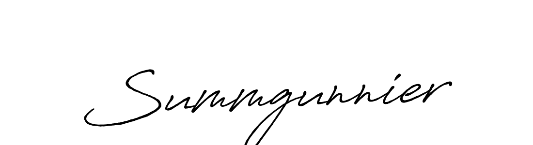 It looks lik you need a new signature style for name Summgunnier. Design unique handwritten (Antro_Vectra_Bolder) signature with our free signature maker in just a few clicks. Summgunnier signature style 7 images and pictures png