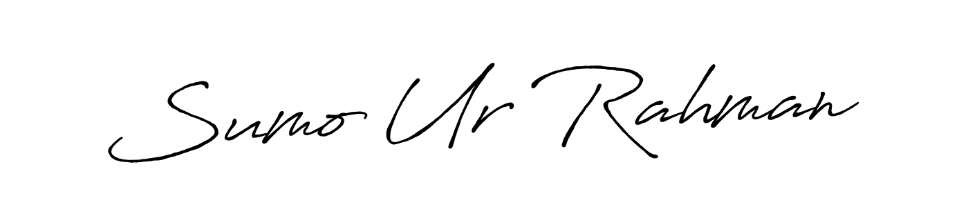 Make a beautiful signature design for name Sumo Ur Rahman. With this signature (Antro_Vectra_Bolder) style, you can create a handwritten signature for free. Sumo Ur Rahman signature style 7 images and pictures png