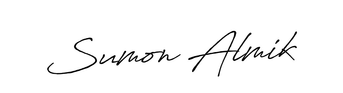 Create a beautiful signature design for name Sumon Almik. With this signature (Antro_Vectra_Bolder) fonts, you can make a handwritten signature for free. Sumon Almik signature style 7 images and pictures png