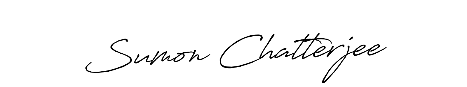 How to make Sumon Chatterjee name signature. Use Antro_Vectra_Bolder style for creating short signs online. This is the latest handwritten sign. Sumon Chatterjee signature style 7 images and pictures png