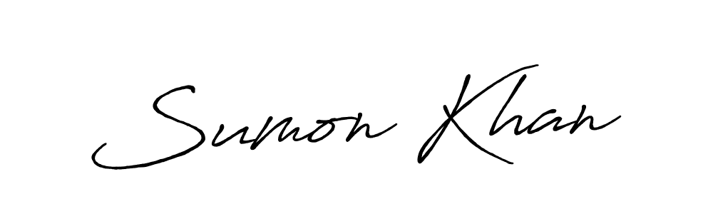 You should practise on your own different ways (Antro_Vectra_Bolder) to write your name (Sumon Khan) in signature. don't let someone else do it for you. Sumon Khan signature style 7 images and pictures png