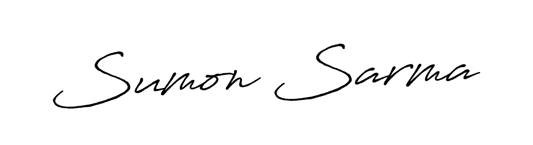 Sumon Sarma stylish signature style. Best Handwritten Sign (Antro_Vectra_Bolder) for my name. Handwritten Signature Collection Ideas for my name Sumon Sarma. Sumon Sarma signature style 7 images and pictures png