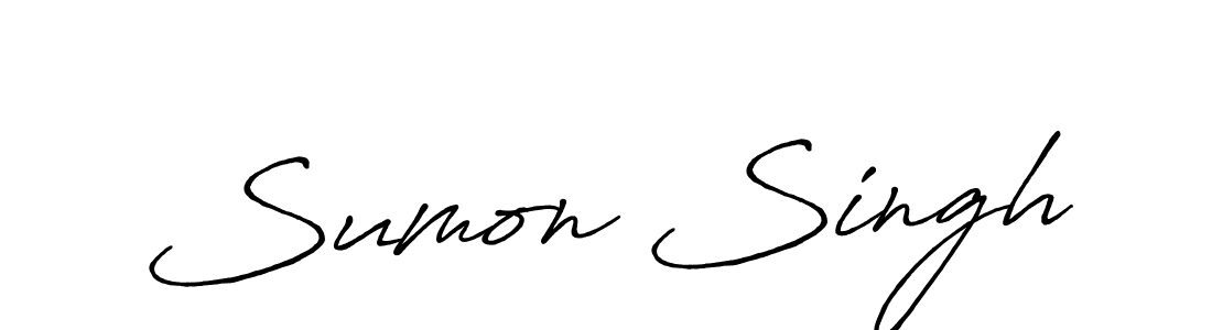 Design your own signature with our free online signature maker. With this signature software, you can create a handwritten (Antro_Vectra_Bolder) signature for name Sumon Singh. Sumon Singh signature style 7 images and pictures png