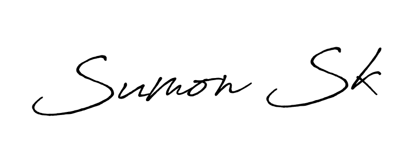 Sumon Sk stylish signature style. Best Handwritten Sign (Antro_Vectra_Bolder) for my name. Handwritten Signature Collection Ideas for my name Sumon Sk. Sumon Sk signature style 7 images and pictures png