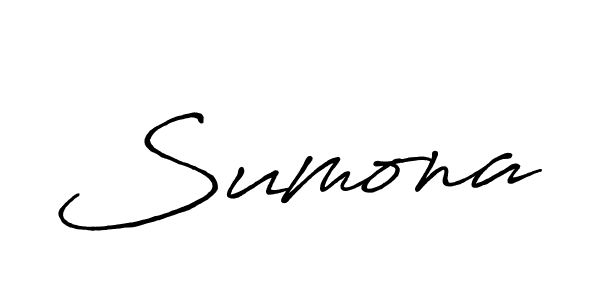 How to make Sumona signature? Antro_Vectra_Bolder is a professional autograph style. Create handwritten signature for Sumona name. Sumona signature style 7 images and pictures png