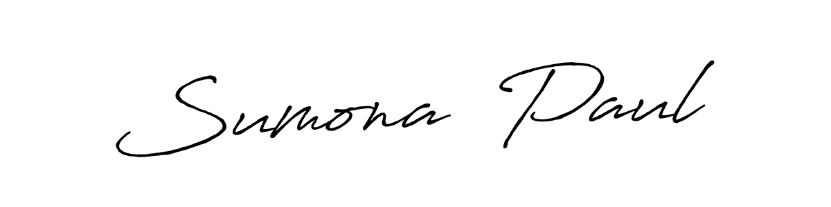 Sumona  Paul stylish signature style. Best Handwritten Sign (Antro_Vectra_Bolder) for my name. Handwritten Signature Collection Ideas for my name Sumona  Paul. Sumona  Paul signature style 7 images and pictures png