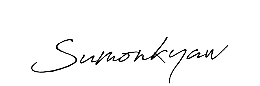 The best way (Antro_Vectra_Bolder) to make a short signature is to pick only two or three words in your name. The name Sumonkyaw include a total of six letters. For converting this name. Sumonkyaw signature style 7 images and pictures png