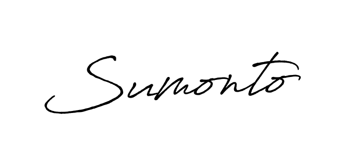 Once you've used our free online signature maker to create your best signature Antro_Vectra_Bolder style, it's time to enjoy all of the benefits that Sumonto name signing documents. Sumonto signature style 7 images and pictures png