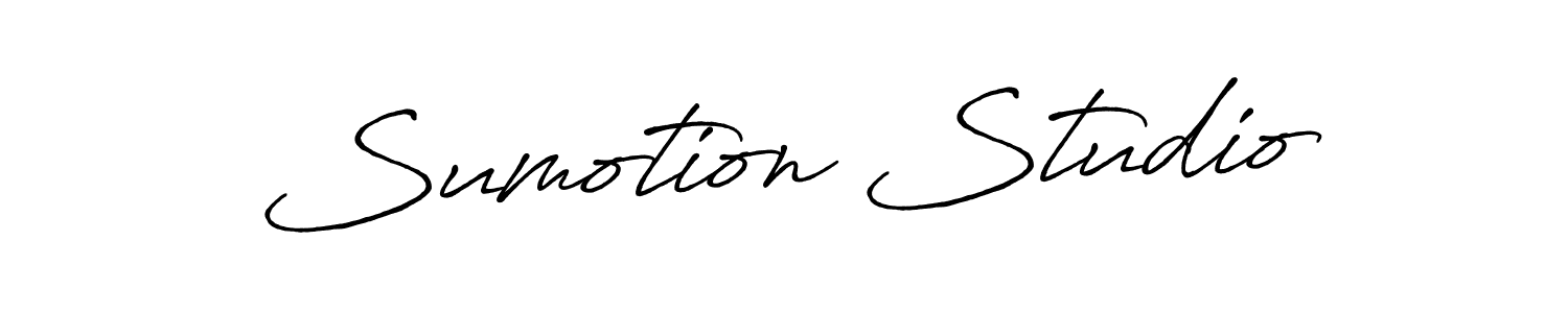 Antro_Vectra_Bolder is a professional signature style that is perfect for those who want to add a touch of class to their signature. It is also a great choice for those who want to make their signature more unique. Get Sumotion Studio name to fancy signature for free. Sumotion Studio signature style 7 images and pictures png