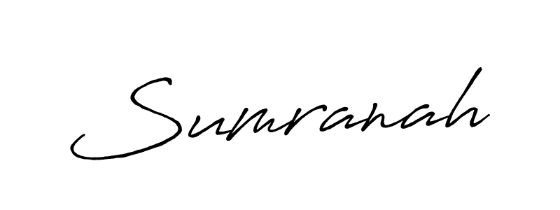 Design your own signature with our free online signature maker. With this signature software, you can create a handwritten (Antro_Vectra_Bolder) signature for name Sumranah. Sumranah signature style 7 images and pictures png