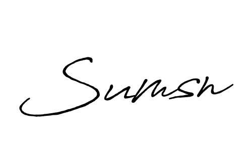 How to Draw Sumsn signature style? Antro_Vectra_Bolder is a latest design signature styles for name Sumsn. Sumsn signature style 7 images and pictures png