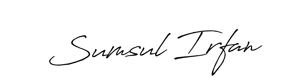 Also we have Sumsul Irfan name is the best signature style. Create professional handwritten signature collection using Antro_Vectra_Bolder autograph style. Sumsul Irfan signature style 7 images and pictures png