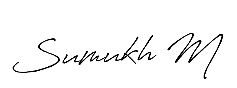 Similarly Antro_Vectra_Bolder is the best handwritten signature design. Signature creator online .You can use it as an online autograph creator for name Sumukh M. Sumukh M signature style 7 images and pictures png