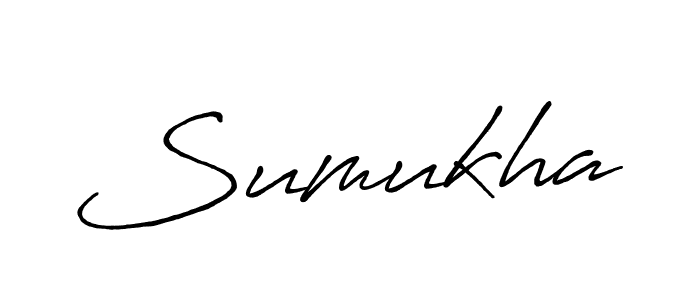 Make a beautiful signature design for name Sumukha. With this signature (Antro_Vectra_Bolder) style, you can create a handwritten signature for free. Sumukha signature style 7 images and pictures png