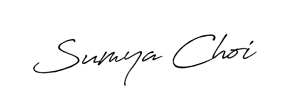 Also You can easily find your signature by using the search form. We will create Sumya Choi name handwritten signature images for you free of cost using Antro_Vectra_Bolder sign style. Sumya Choi signature style 7 images and pictures png