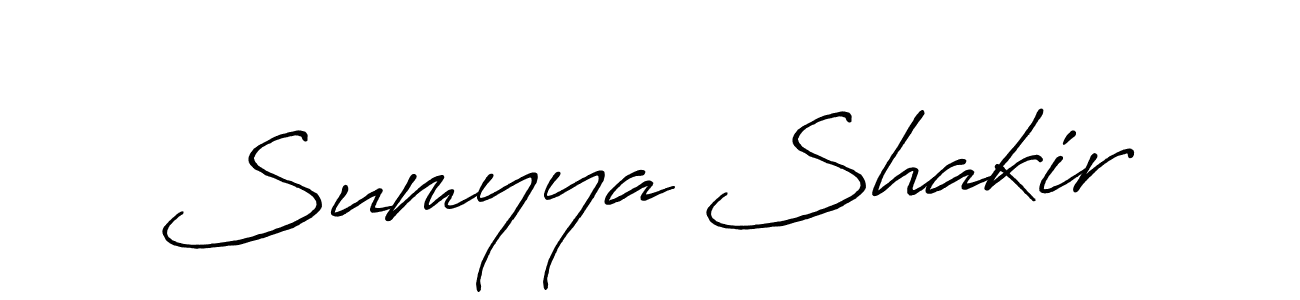 How to make Sumyya Shakir name signature. Use Antro_Vectra_Bolder style for creating short signs online. This is the latest handwritten sign. Sumyya Shakir signature style 7 images and pictures png