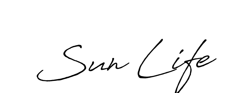 Make a beautiful signature design for name Sun Life. With this signature (Antro_Vectra_Bolder) style, you can create a handwritten signature for free. Sun Life signature style 7 images and pictures png