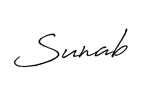 Use a signature maker to create a handwritten signature online. With this signature software, you can design (Antro_Vectra_Bolder) your own signature for name Sunab. Sunab signature style 7 images and pictures png