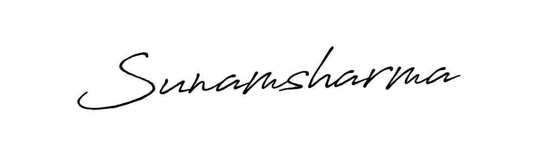 Design your own signature with our free online signature maker. With this signature software, you can create a handwritten (Antro_Vectra_Bolder) signature for name Sunamsharma. Sunamsharma signature style 7 images and pictures png